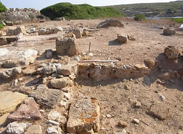 Restos de la bas&iacute;lica paleocristiana de Sanisera, en Menorca